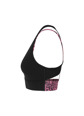 Black Label Signature Power Rise Python Colorblock Bra Top