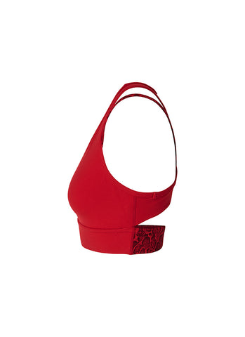 Black Label Signature Power Rise Python Colorblock Bra Top