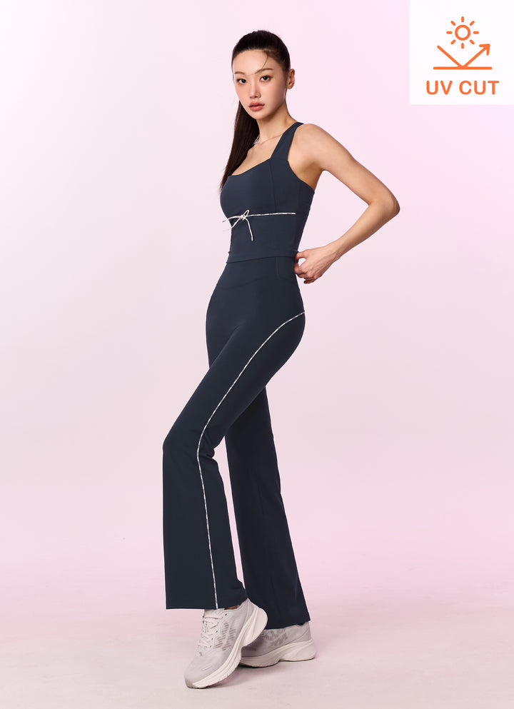 Comfort Fine Logo Piping Bootcut Leggings