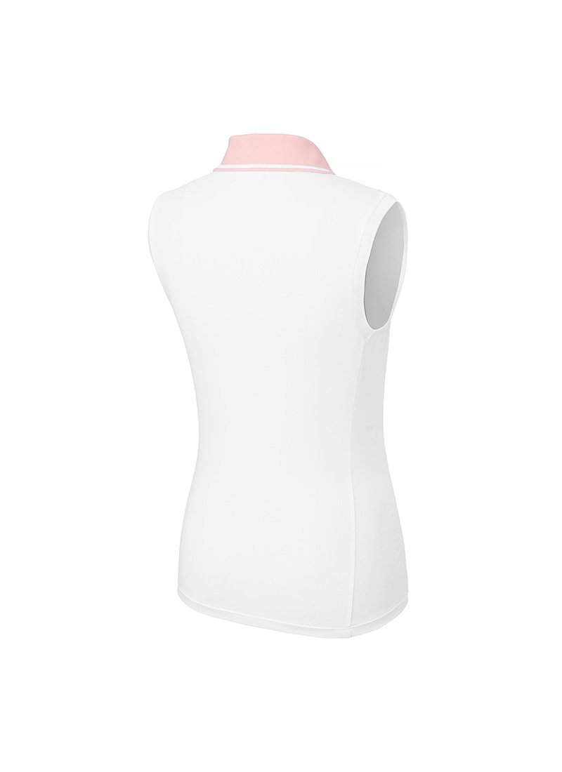 Color Block Collar Sleeveless Polo Shirt