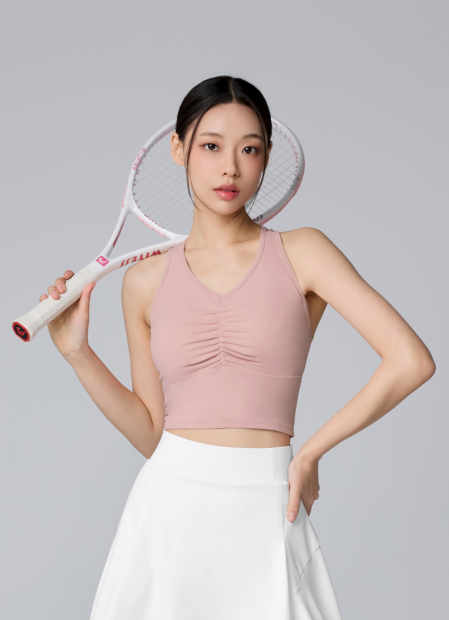 Black Label Signature Power Rise Shirring Crop Top