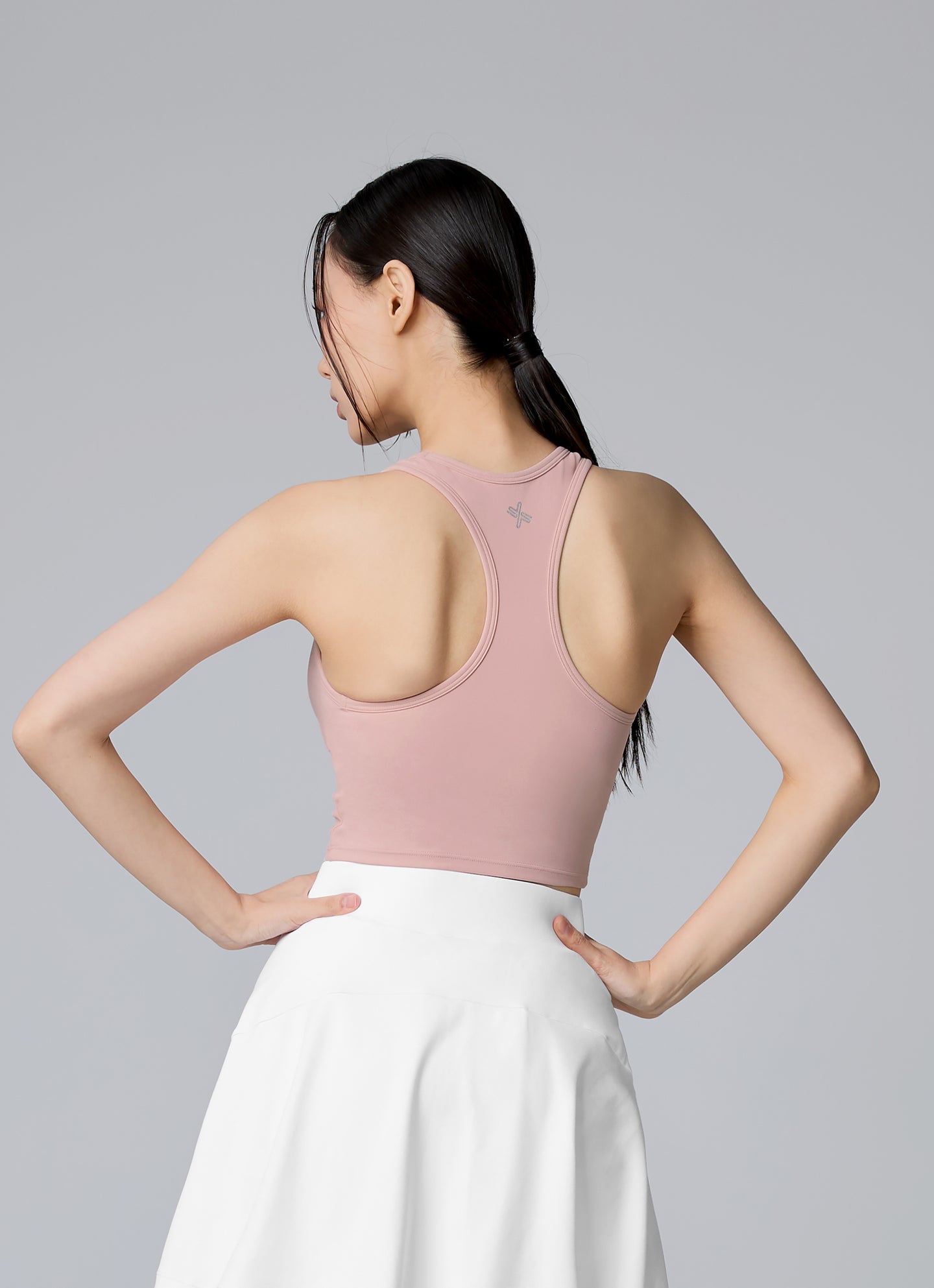 Black Label Signature Power Rise Shirring Crop Top