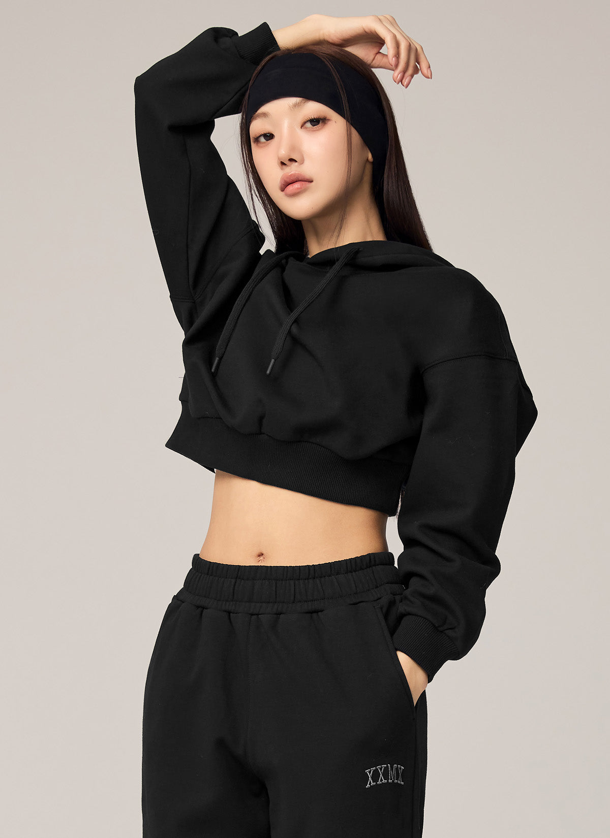 Warm Cotton Crop Hoodie