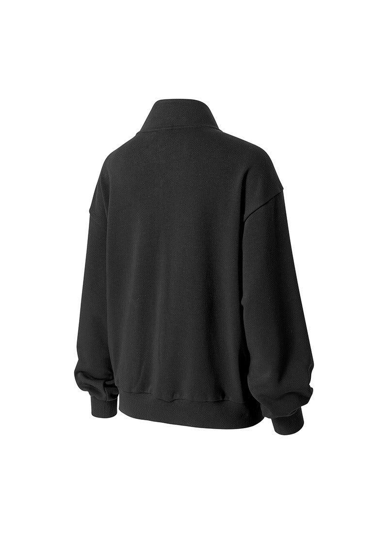 Soft Cotton Highneck Zip Up Sports Jacket