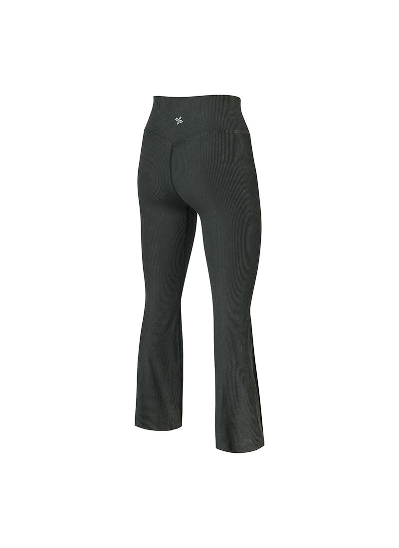 Washing Ribbed Flare Bootcut Sports Leggings