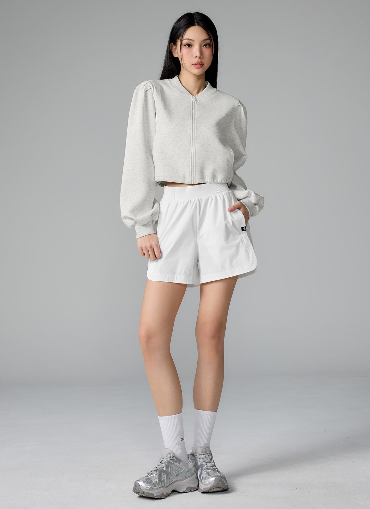 Volume Puff Zip Up Sports Jacket