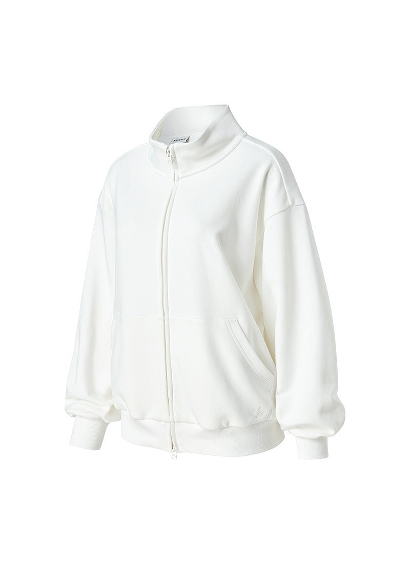 Soft Cotton Highneck Zip Up Sports Jacket