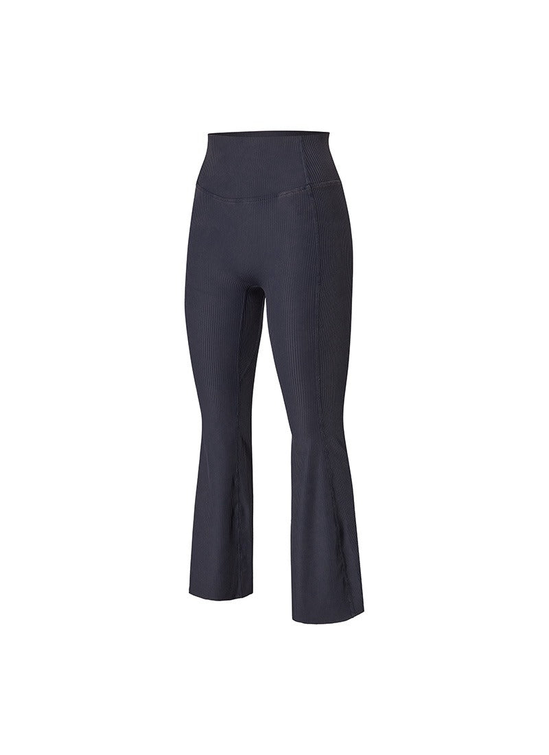 Washing Ribbed Flare Bootcut Sports Leggings