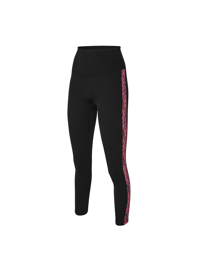 Black Label Signature Power Rise Python Colorblock Leggings