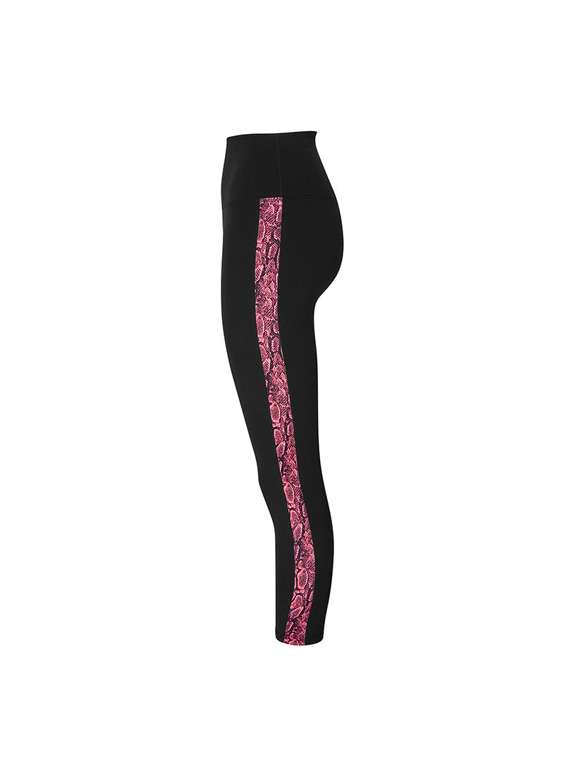 Black Label Signature Power Rise Python Colorblock Leggings