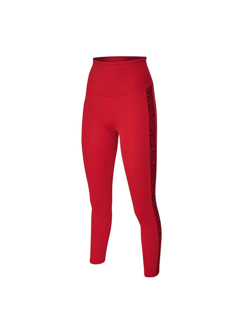 Black Label Signature Power Rise Python Colorblock Leggings