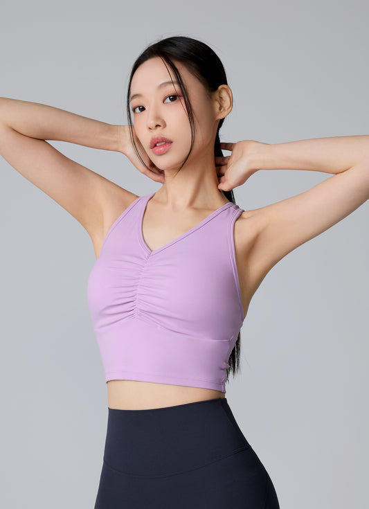 Black Label Signature Power Rise Shirring Crop Top