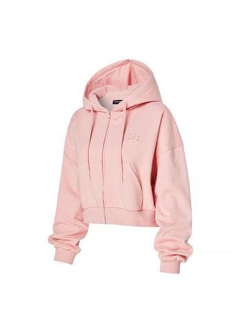 Warm Cotton Crop Hood Zip-up