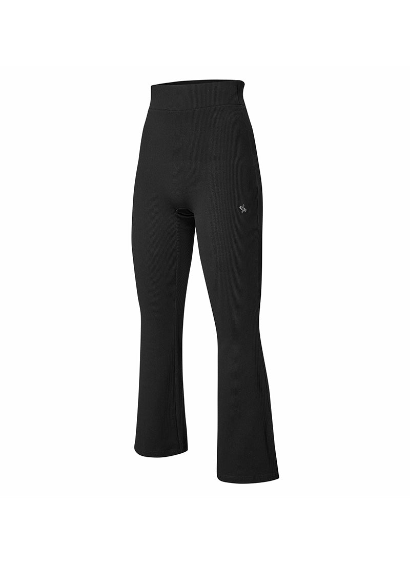Ribbed Tension Bootscut Slit Pants