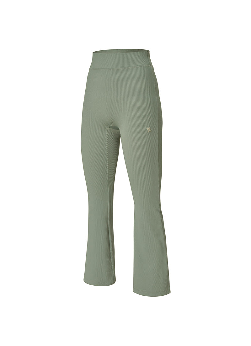 Ribbed Tension Bootscut Slit Pants