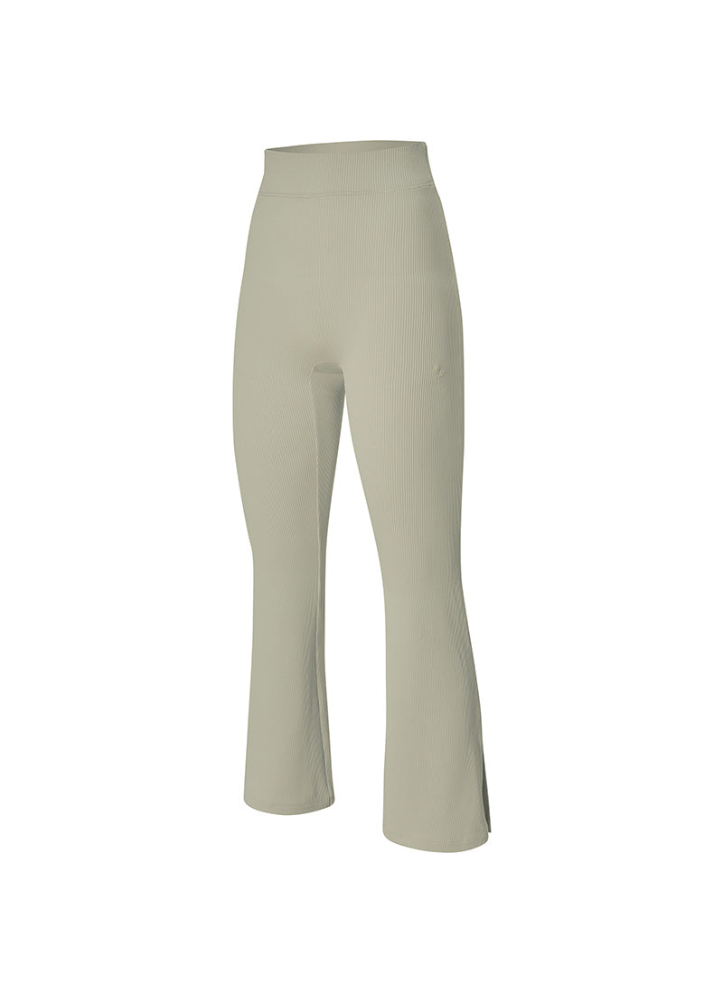 Ribbed Tension Bootscut Slit Pants