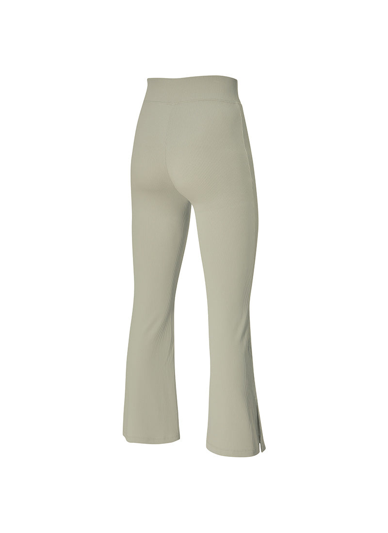 Ribbed Tension Bootscut Slit Pants