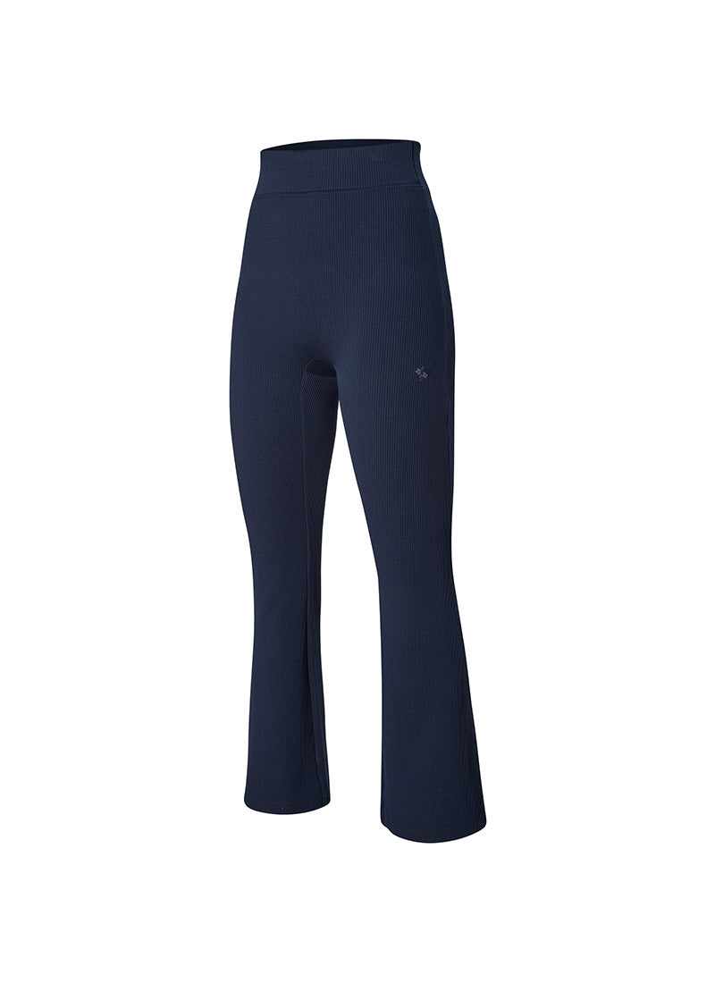 Ribbed Tension Bootscut Slit Pants