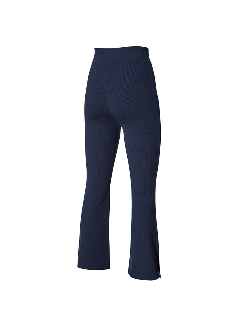 Ribbed Tension Bootscut Slit Pants