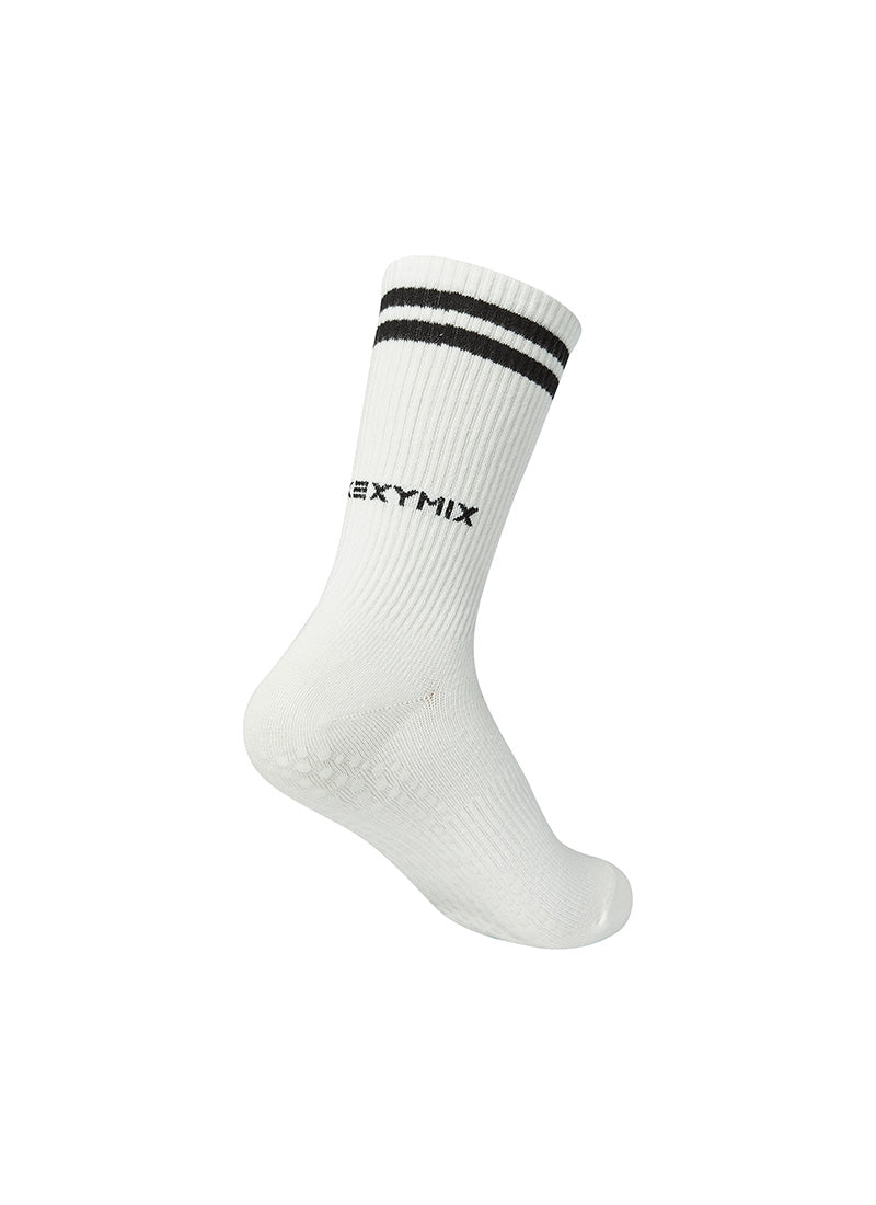 Non Slip Line Crew Socks