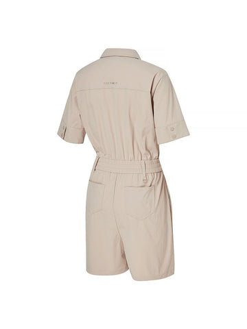 Golf Comfy Woven String Zip-Up Jumpsuit