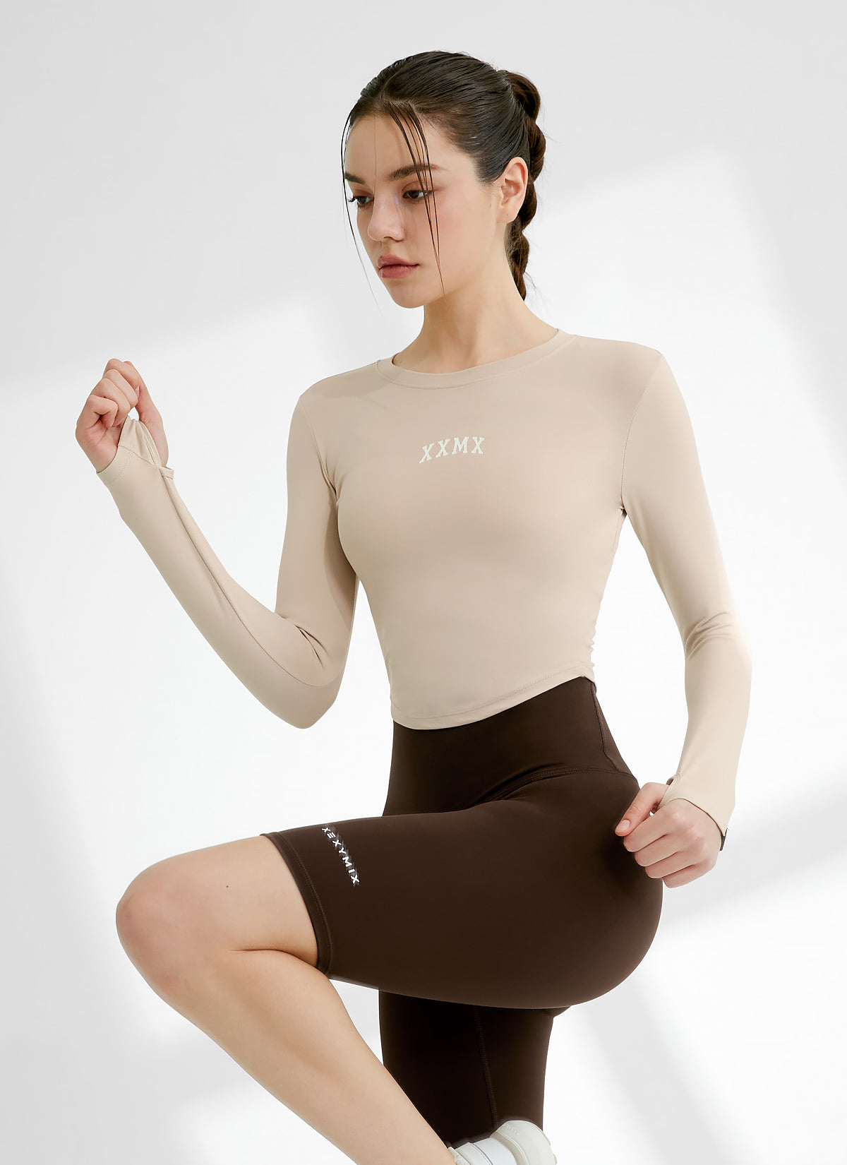 Cotton Like Finger Hole Long Sleeve