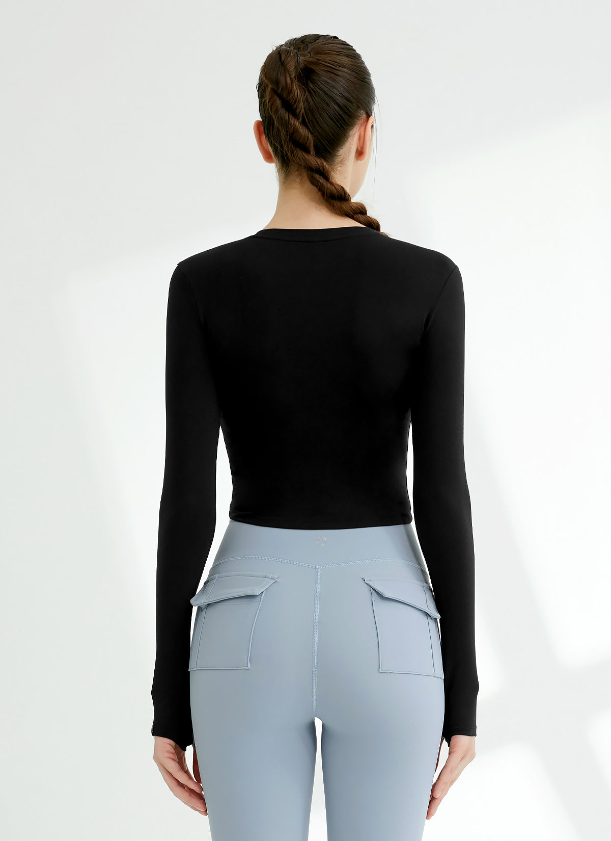 Cotton Like Finger Hole Long Sleeve