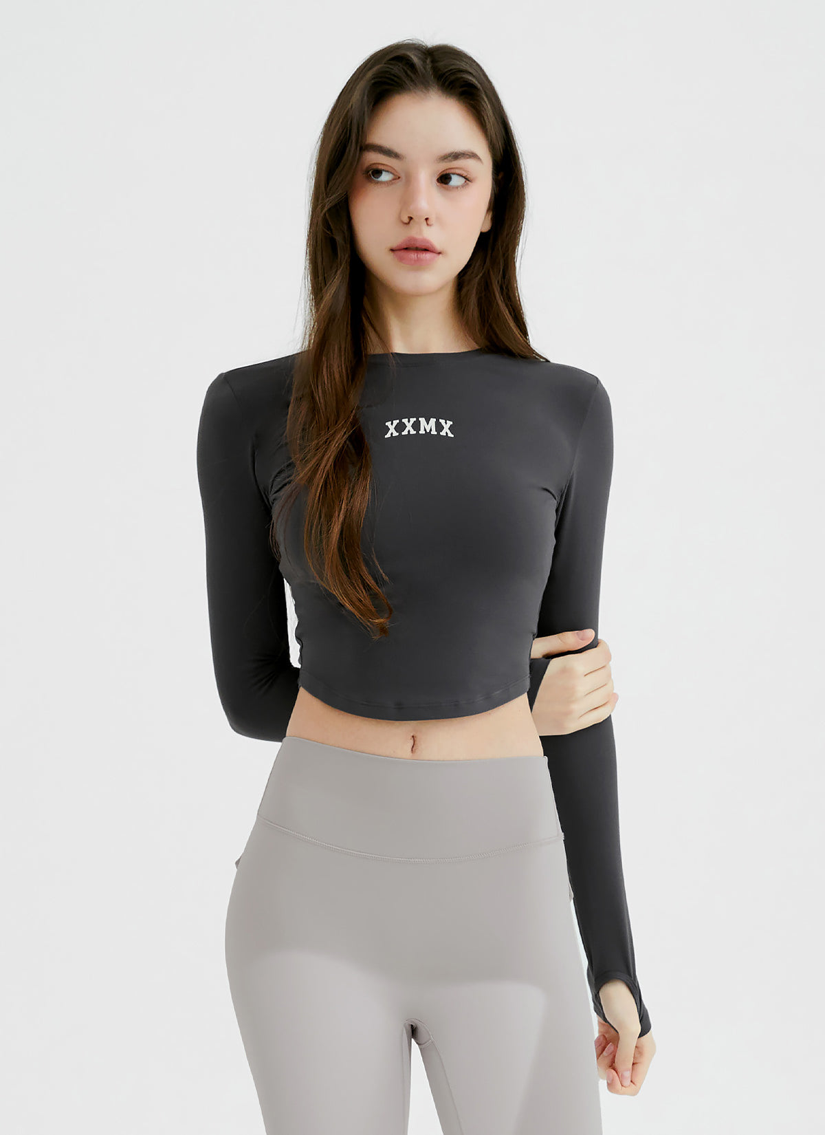 Cotton Like Finger Hole Long Sleeve