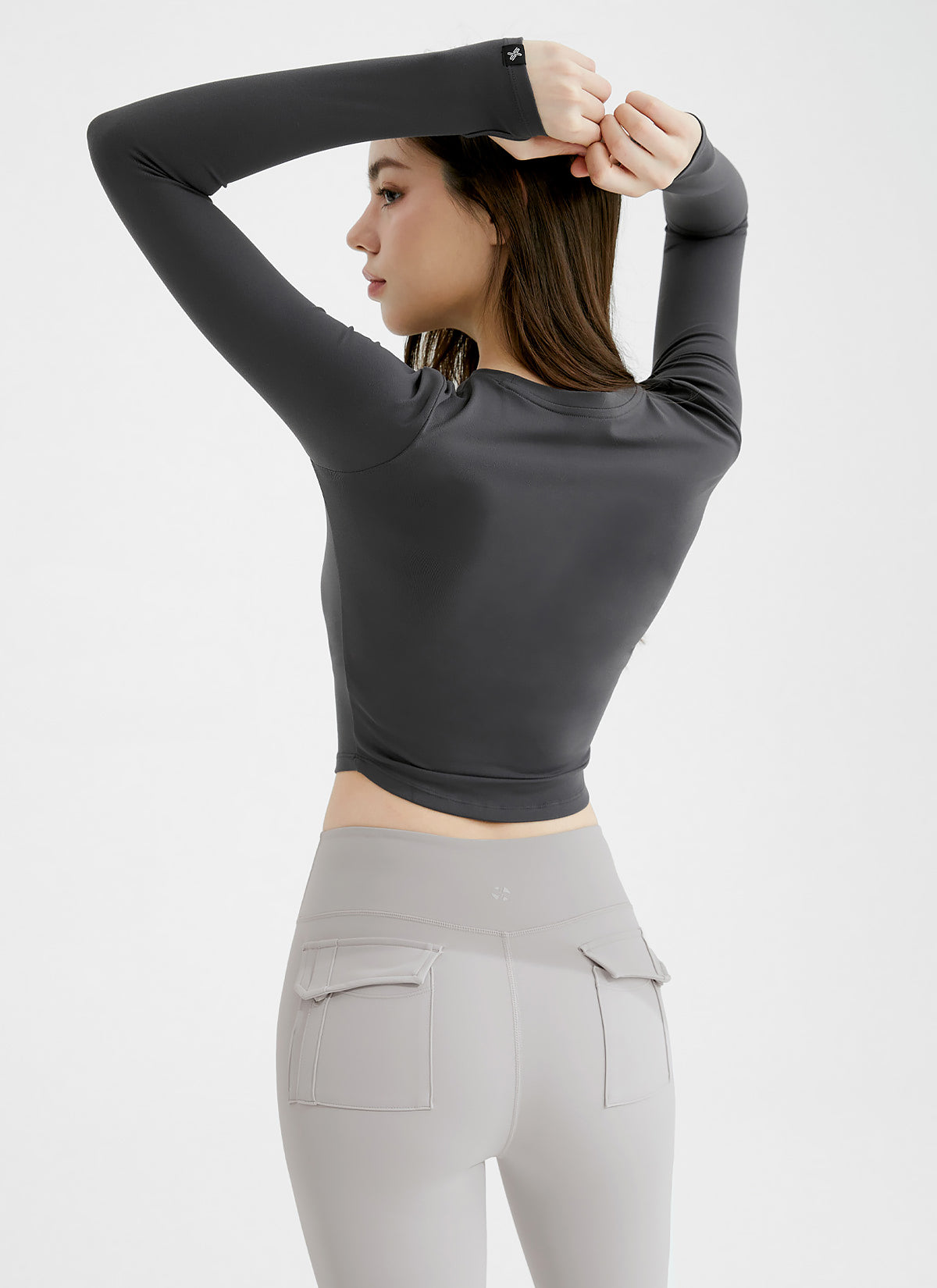 Cotton Like Finger Hole Long Sleeve