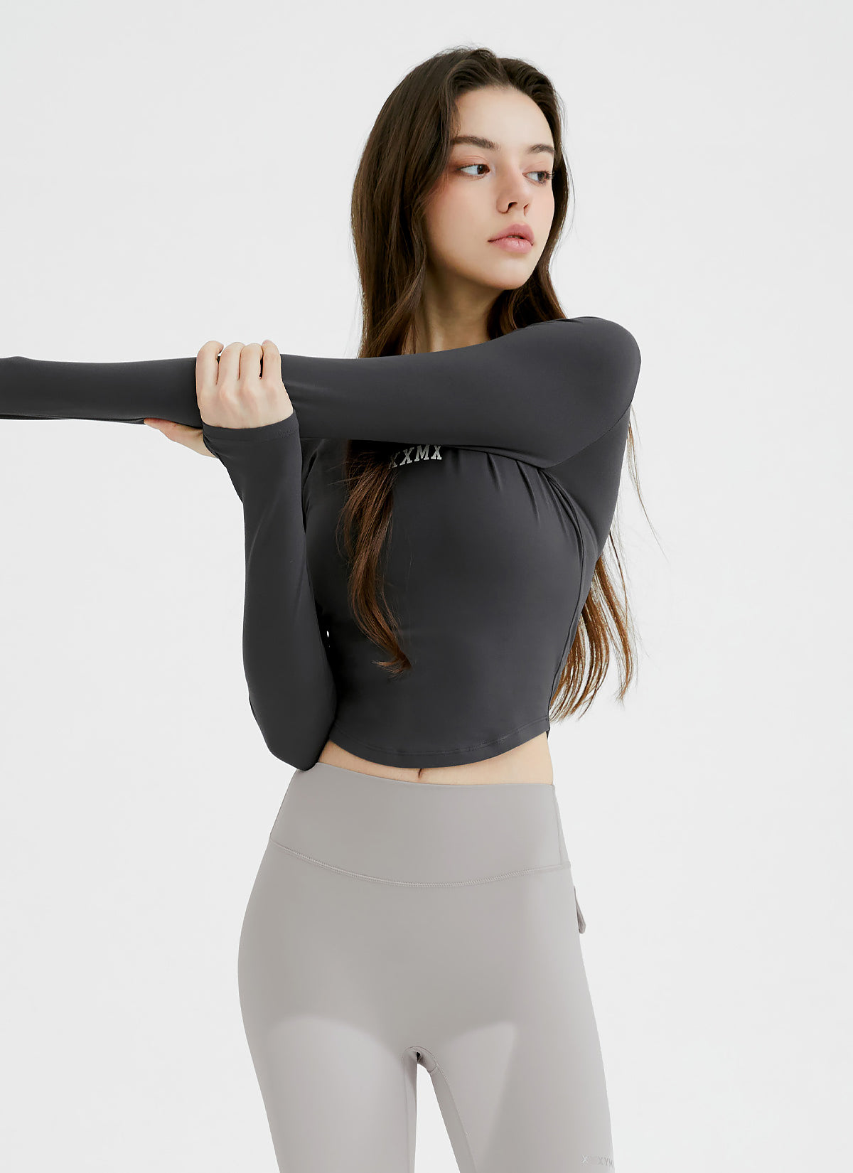 Cotton Like Finger Hole Long Sleeve
