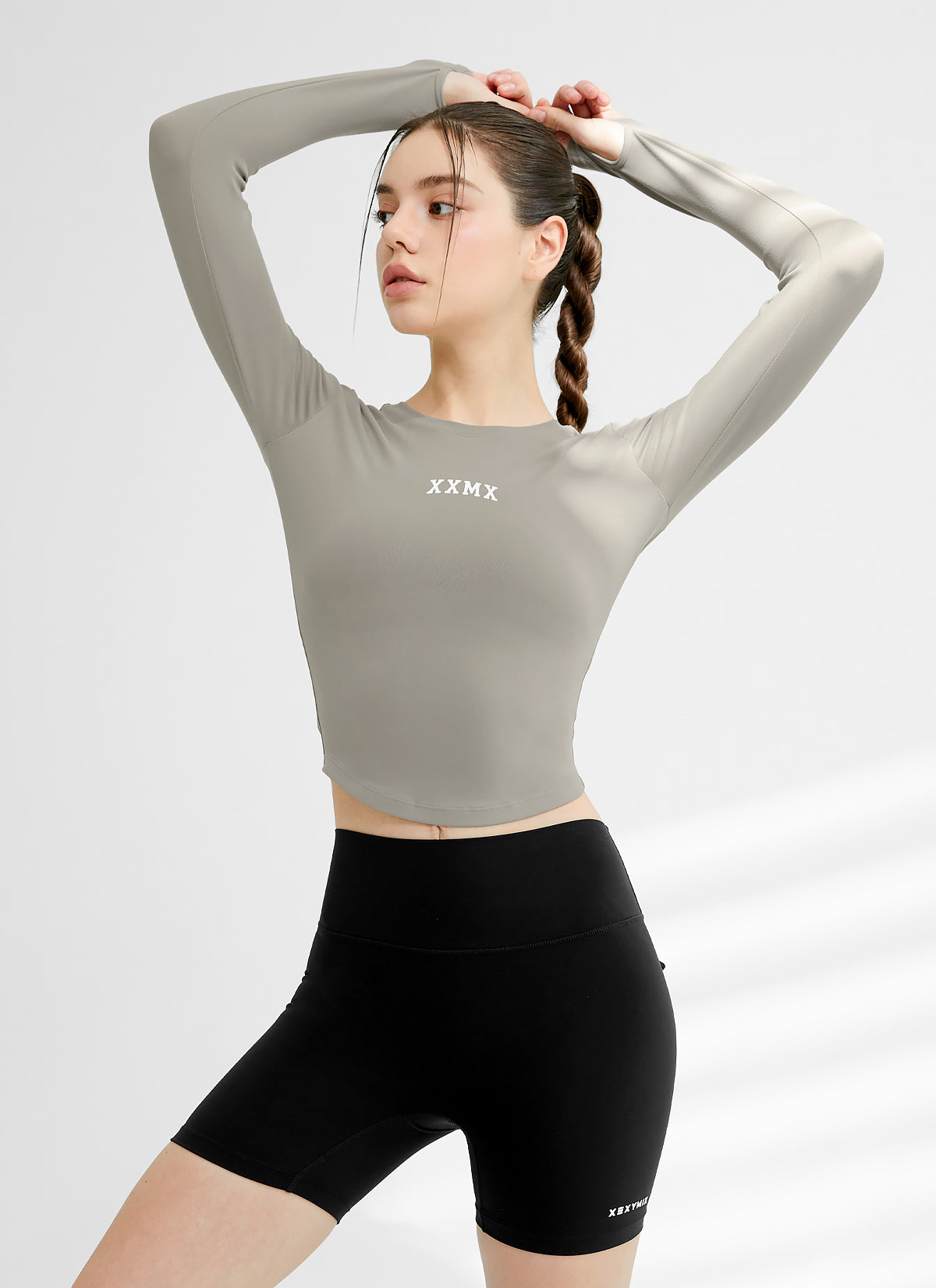 Cotton Like Finger Hole Long Sleeve