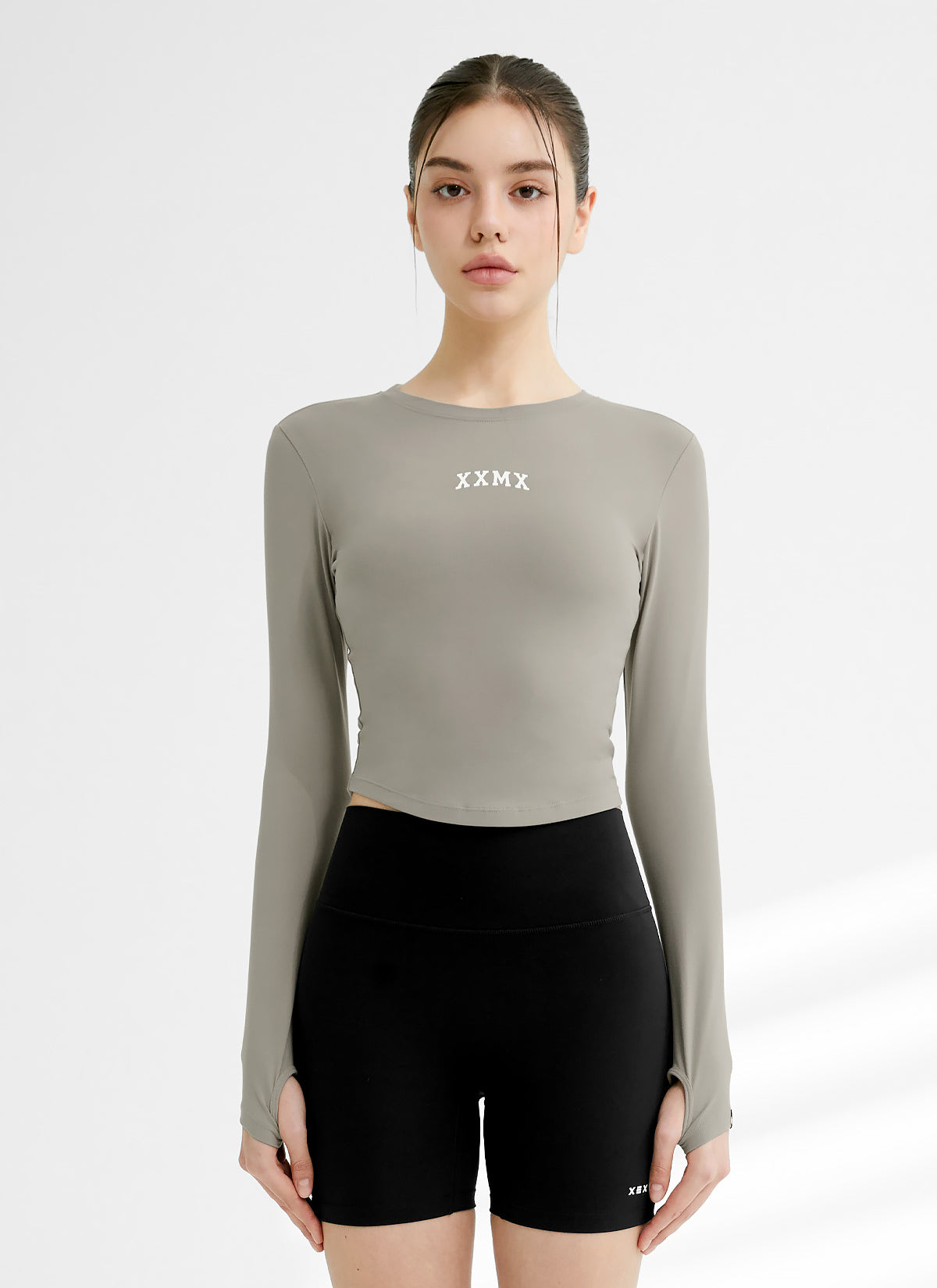 Cotton Like Finger Hole Long Sleeve