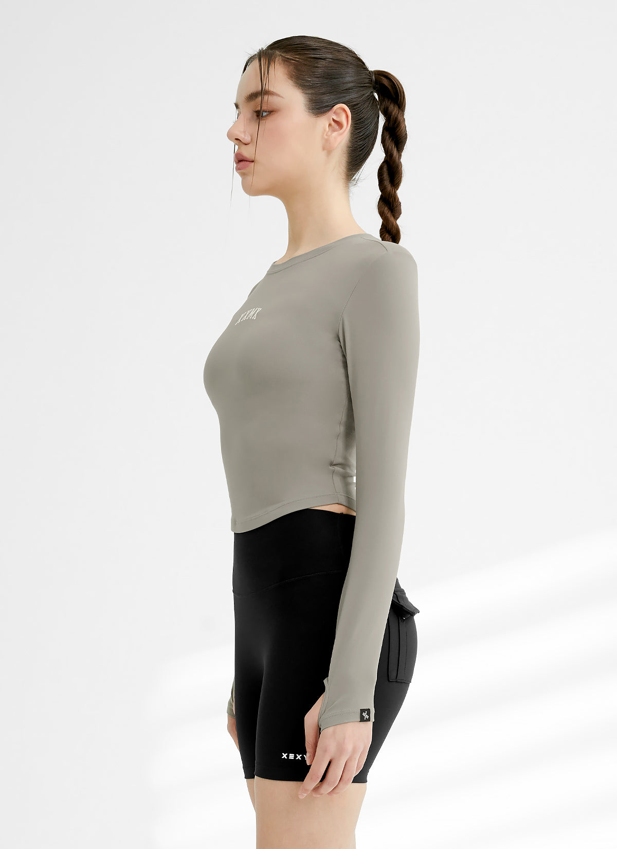 Cotton Like Finger Hole Long Sleeve