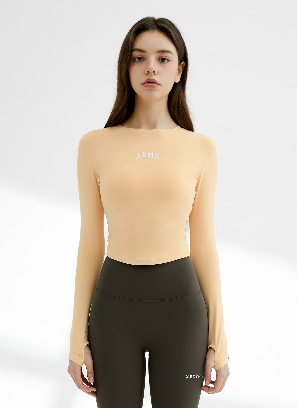 Cotton Like Finger Hole Long Sleeve