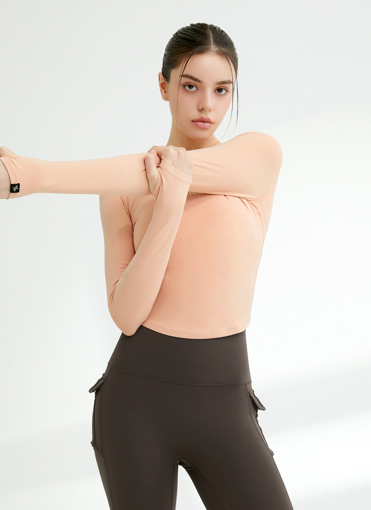 Cotton Like Finger Hole Long Sleeve