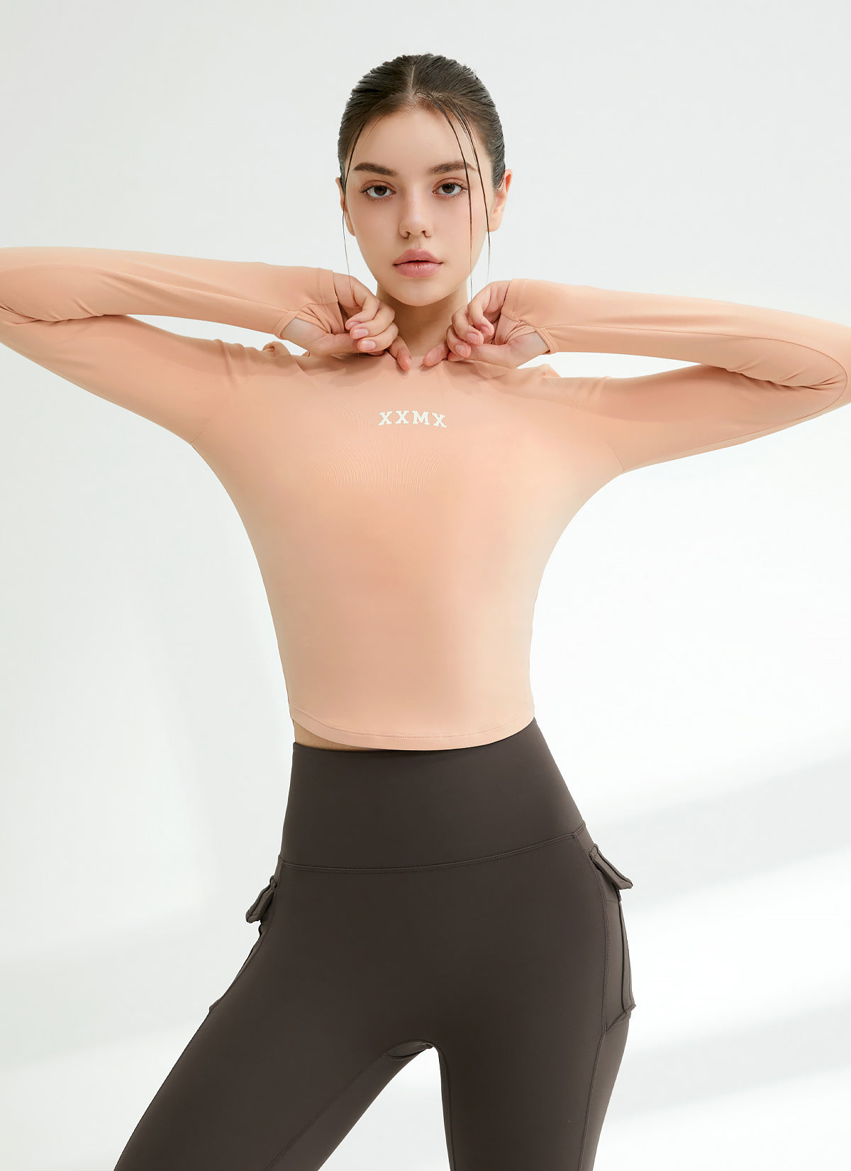 Cotton Like Finger Hole Long Sleeve