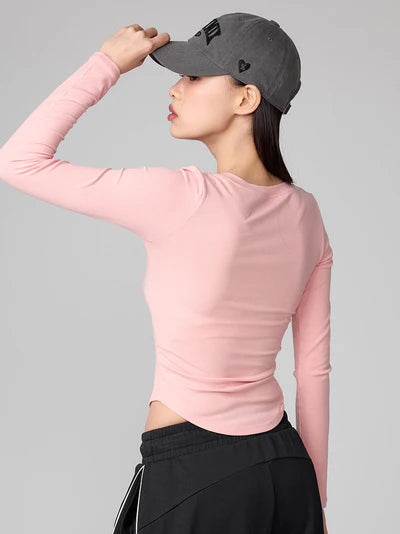 Soft Ribbed Button Long Sleeve
