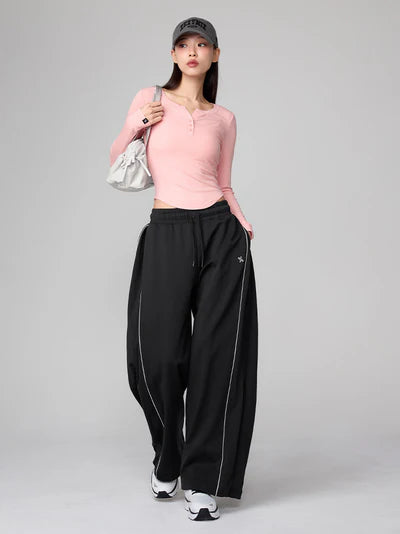 Soft Ribbed Button Long Sleeve